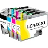 Conjunto 4 Tinteiros Compatíveis Brother LC426 XL