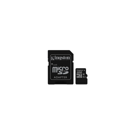 Cartão Kingston Micro SDHC 32GB Canvas Select 80R CL10 UHS-I Card + SD Adapter
