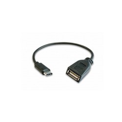 3GO C135 Cabo OTG USB-A Fêmea USB-C 2.0 Macho 28+24 Blindado 20cm