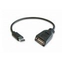 3GO C135 Cabo OTG USB-A Fêmea USB-C 2.0 Macho 28+24 Blindado 20cm